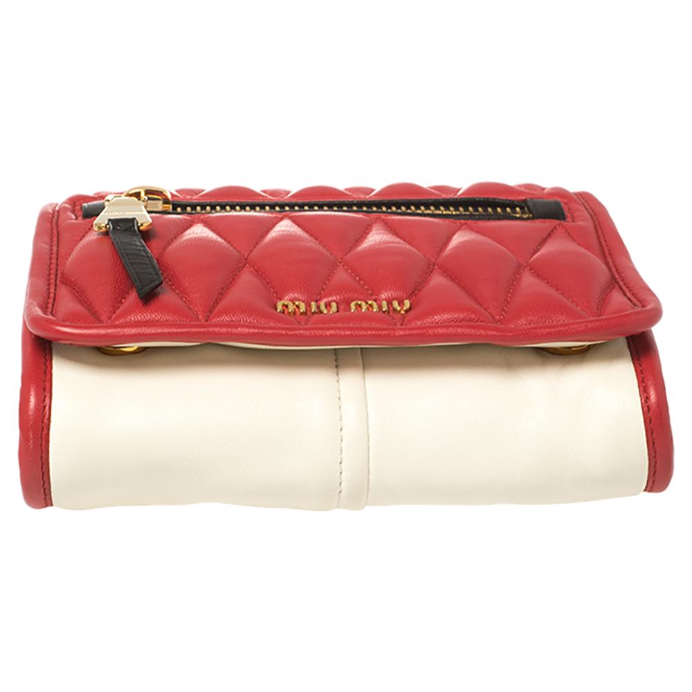 Miu Miu Multicolor Diamond Quilted Leather Flap Crossbody Bag 1