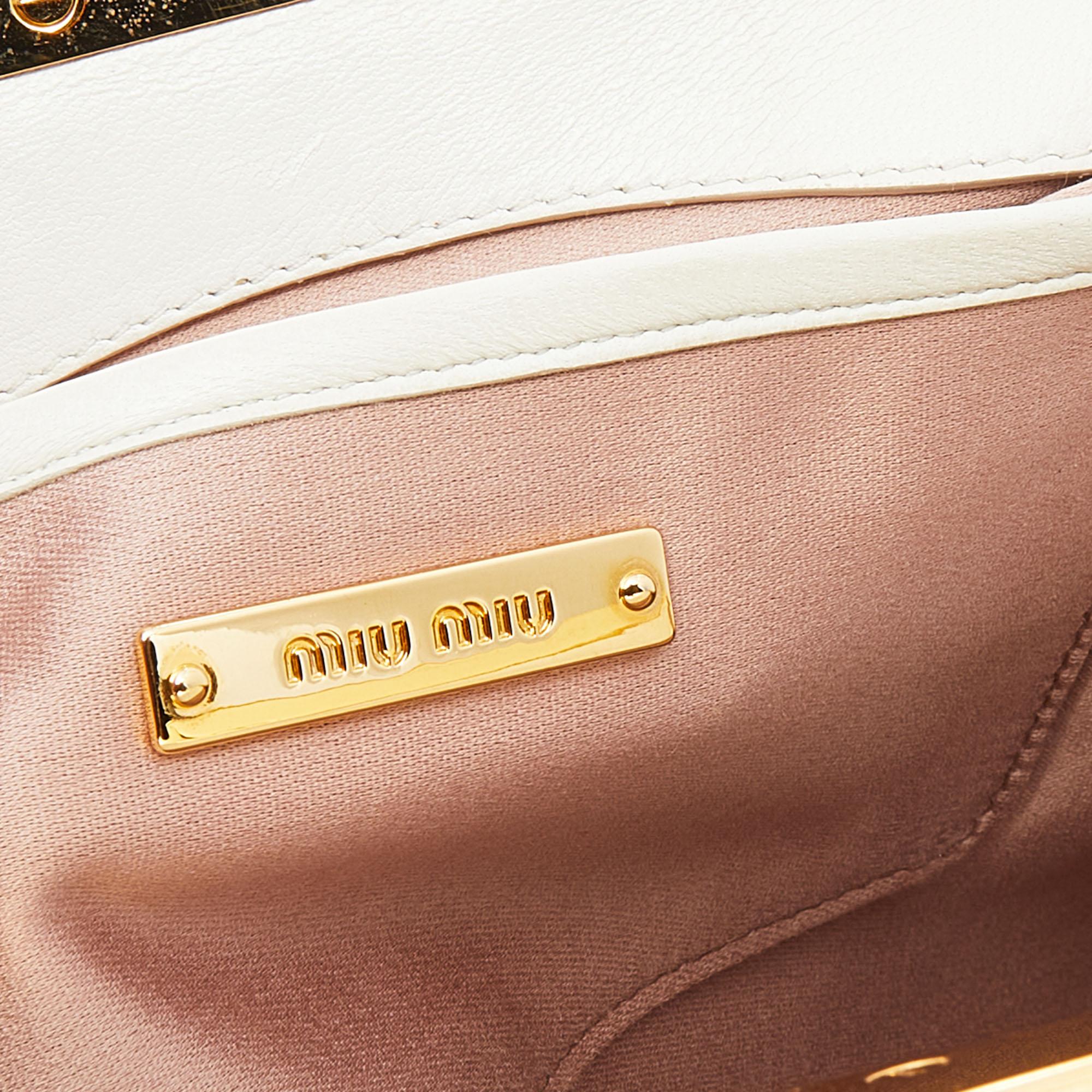 Miu Miu Multicolor Leather Frame Top Handle Bag 2