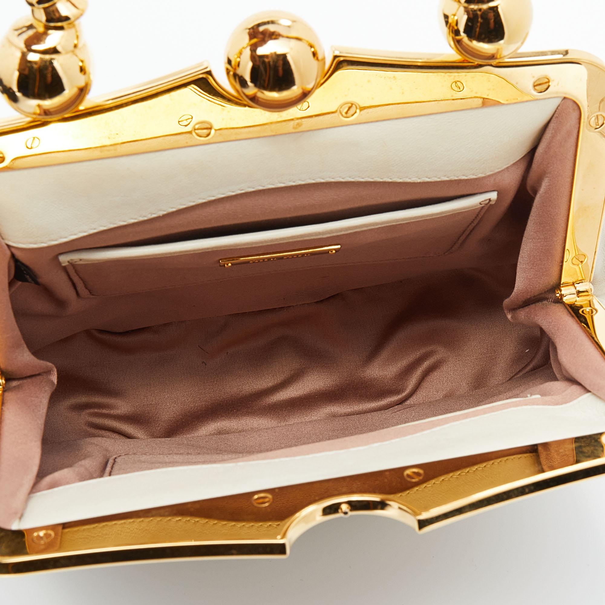 Miu Miu Multicolor Leather Frame Top Handle Bag 1