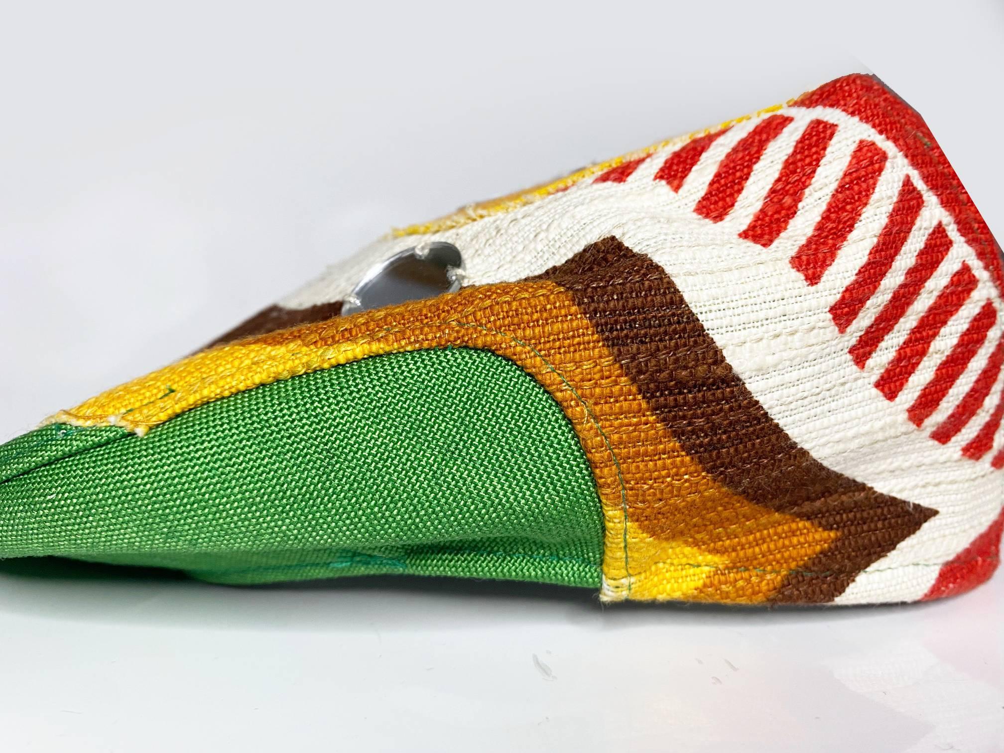 miu miu Multicolor Linen Cotton Flat Cap with glass details  For Sale 5