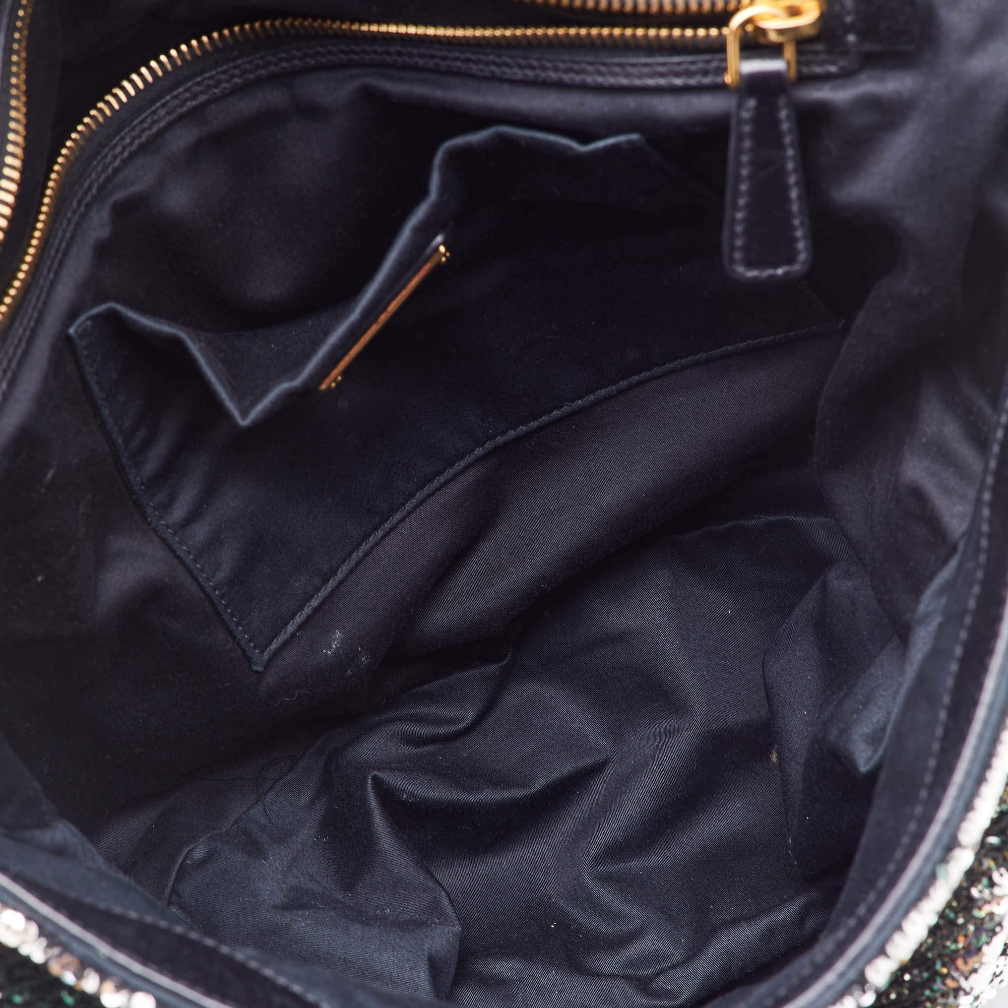Miu Miu Multicolor Paillette Sequins Turnlock Top Handle Bag 6