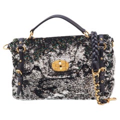 Miu Miu Multicolor Paillette Sequins Turnlock Top Handle Bag