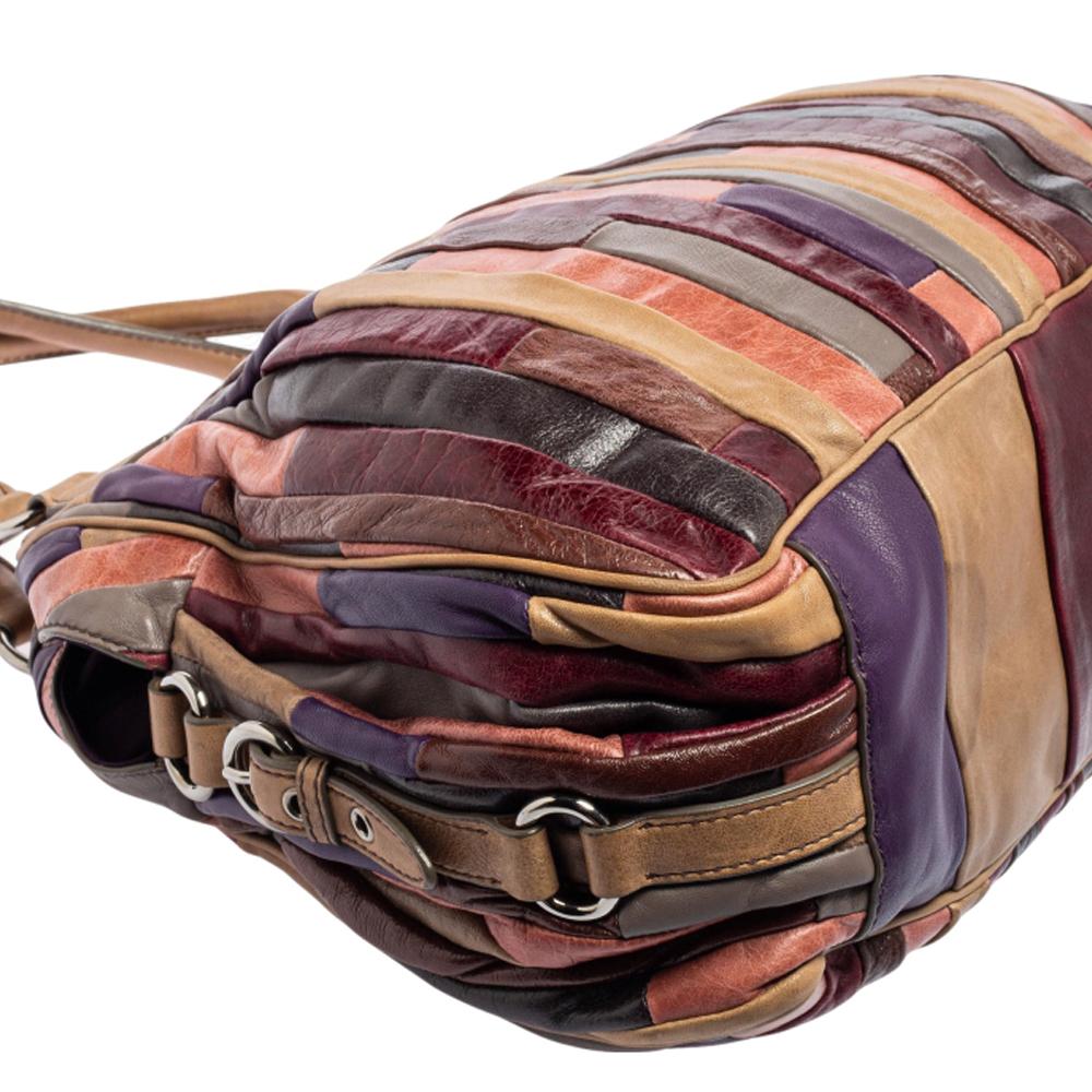 Miu Mehrfarbige Patchwork-Ledertasche Damen