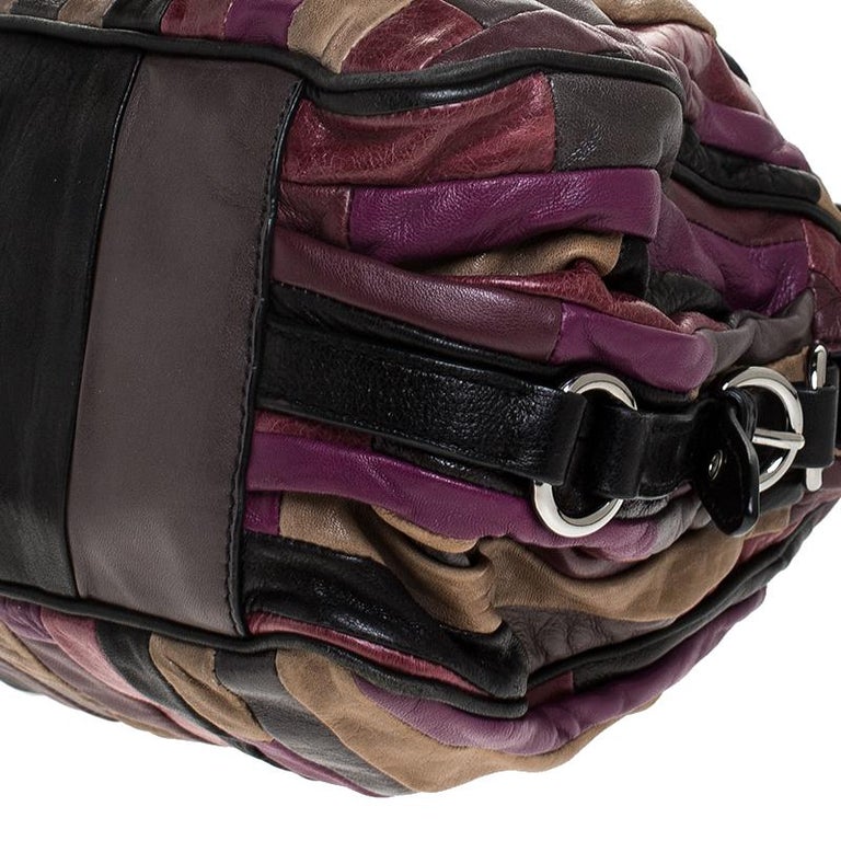Miu Miu Multicolor Patchwork Leather Satchel For Sale at 1stDibs
