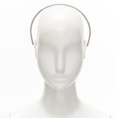 MIU MIU multicolored rainbow stone crystal silver-tone metal headband