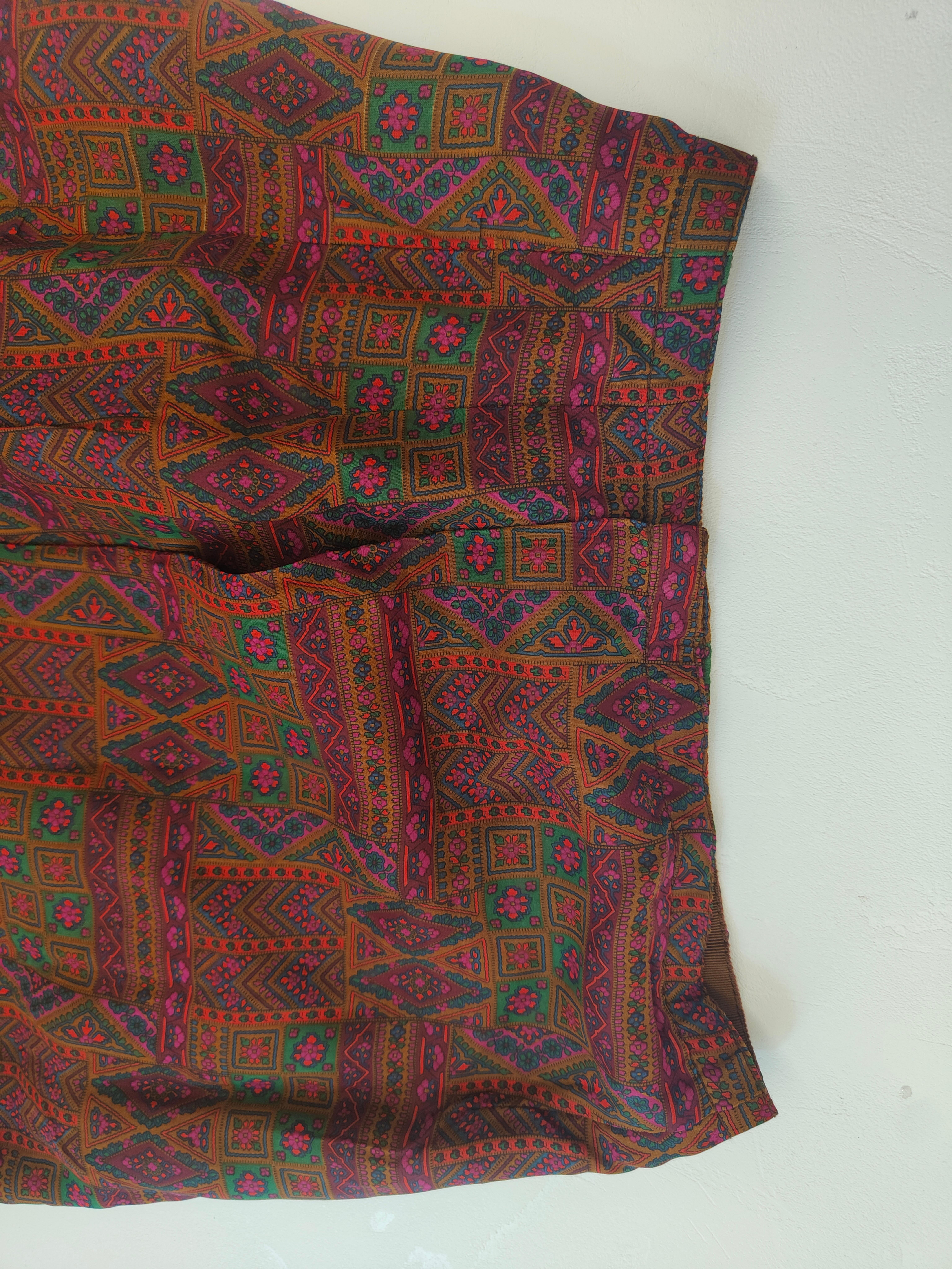 Brown Miu Miu multicoloured cotton skirt For Sale