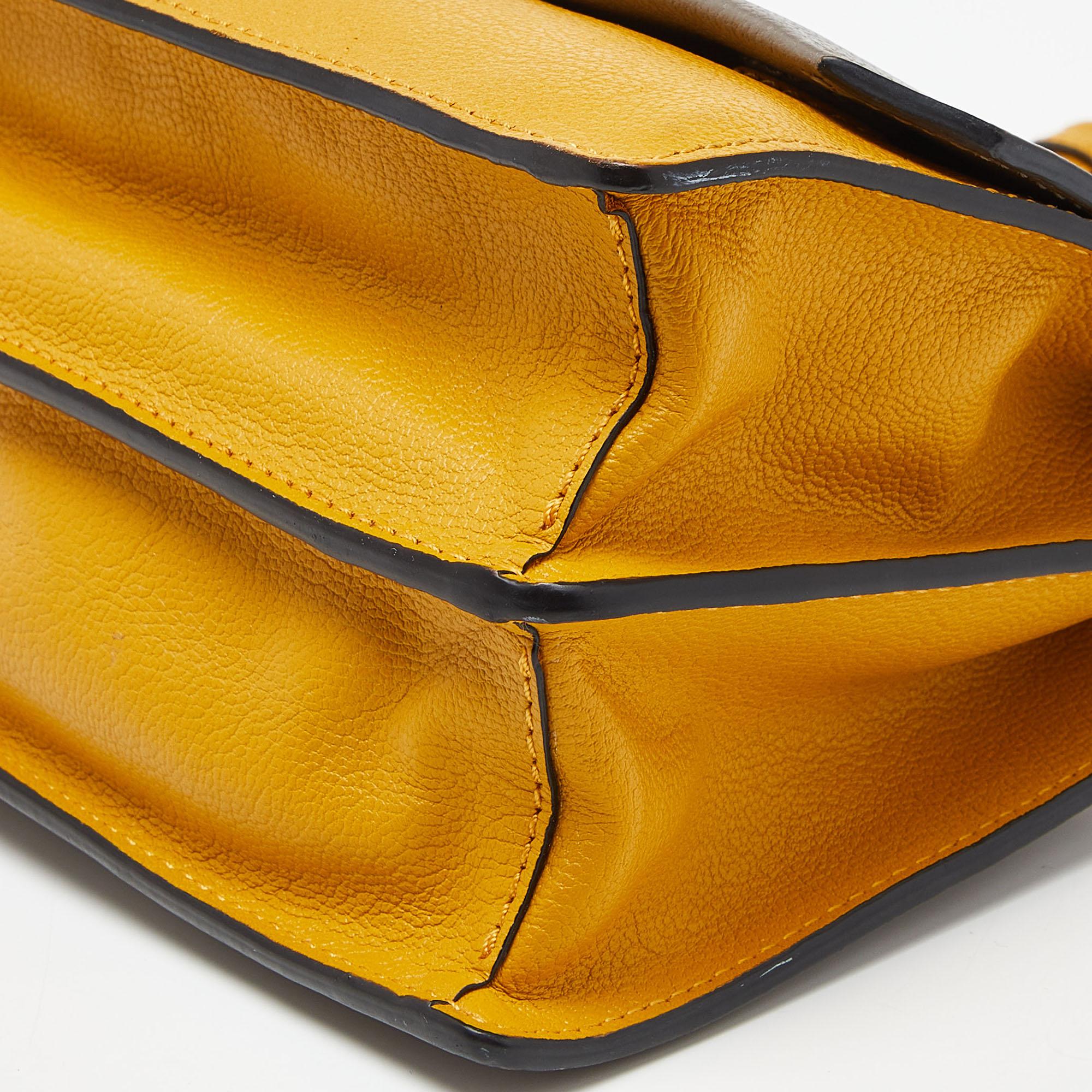 Miu Miu Mustard/Grey Madras Leather Bandoliera Crossbody Bag For Sale 2