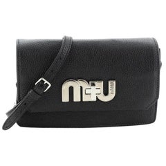 Miu Miu My Logo Crossbody Bag Leather Small