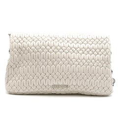 MIU MIU Nappa Matelasse Crystal Flap Clutch