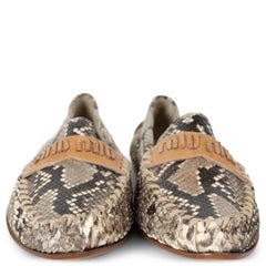MIU MIU natürliche 1990er PYTHON Loafers Schuhe 40