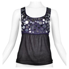 Miu Miu Navy & Black Mirrored Tank