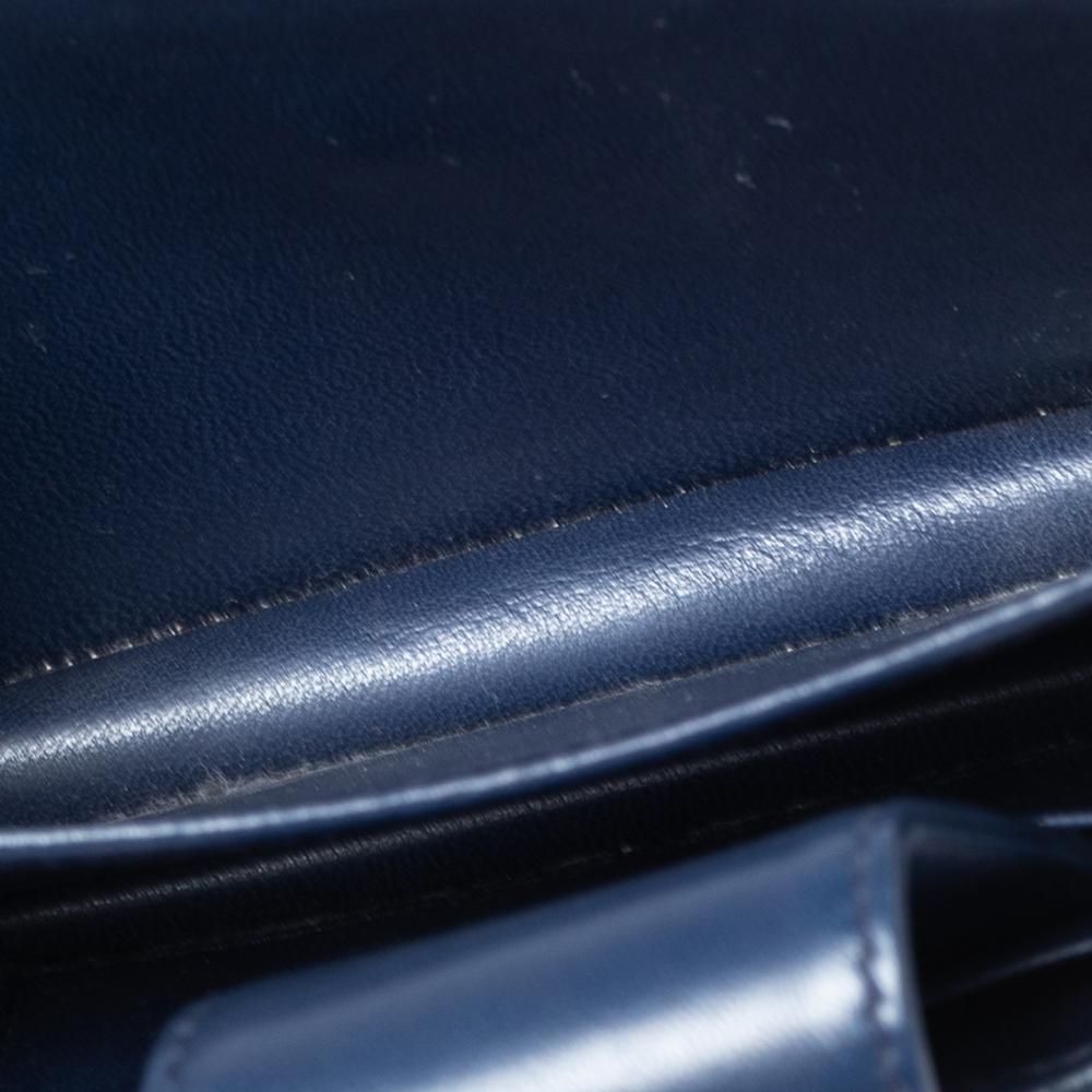 Miu Miu Navy Blue Matelasse Leather Phone Bag 1