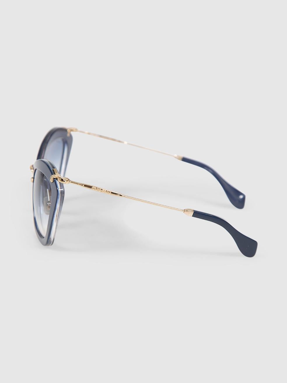 De las mujeres Gafas de sol Miu Miu mariposa azul marino en venta