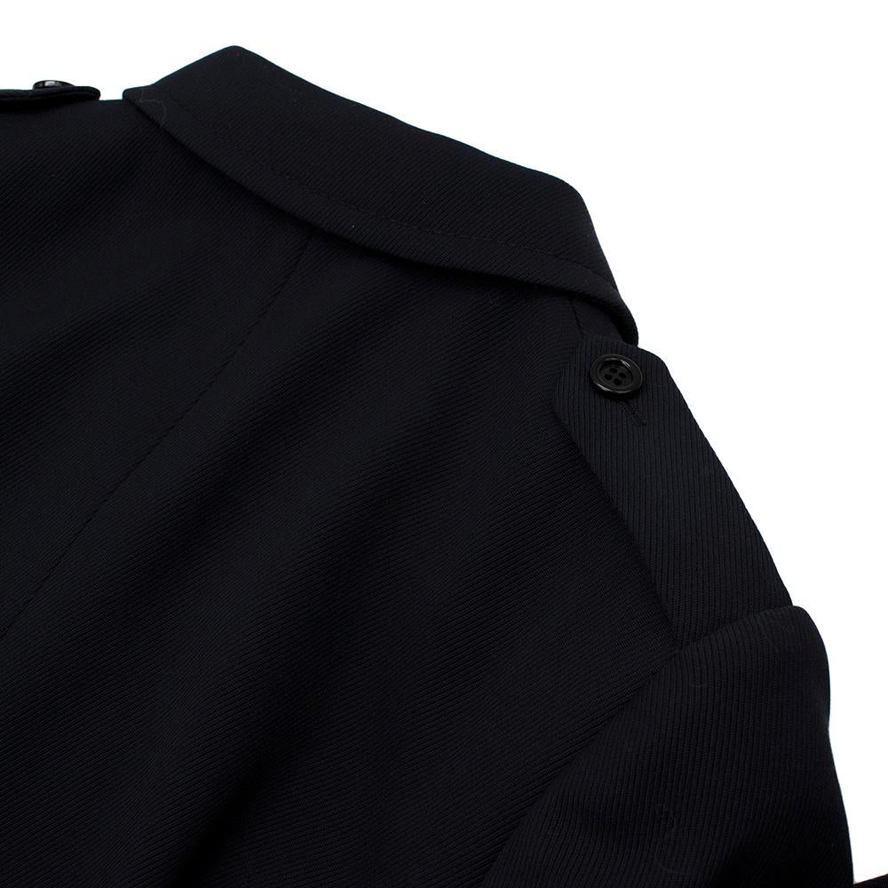 Miu Miu Navy Wool Military Single Breasted Coat  US4 4