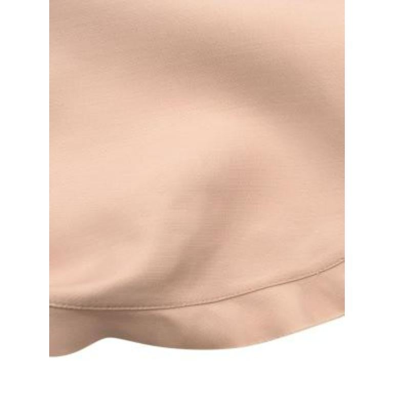 Miu Miu Nude Ruffle Mini Dress with Embellished Collar For Sale 2