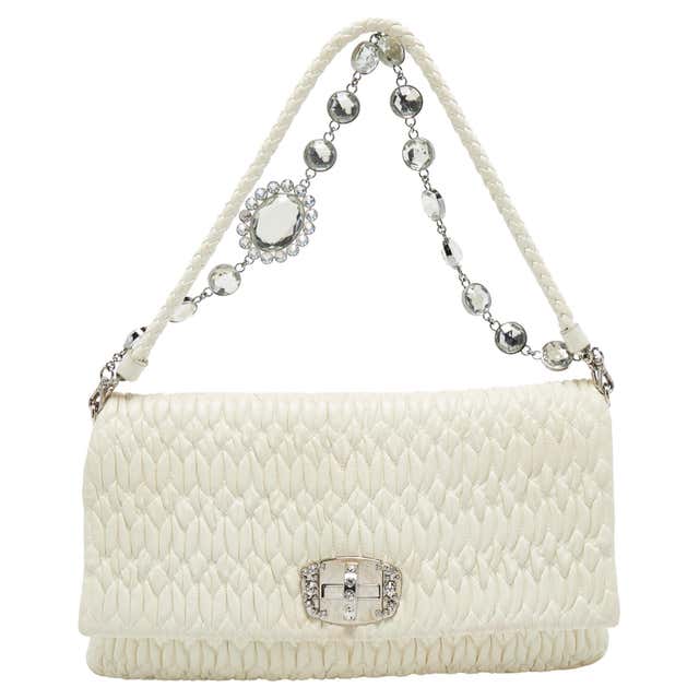 Gucci White/Gold Leather Mini Guccy Shoulder Bag For Sale at 1stDibs ...