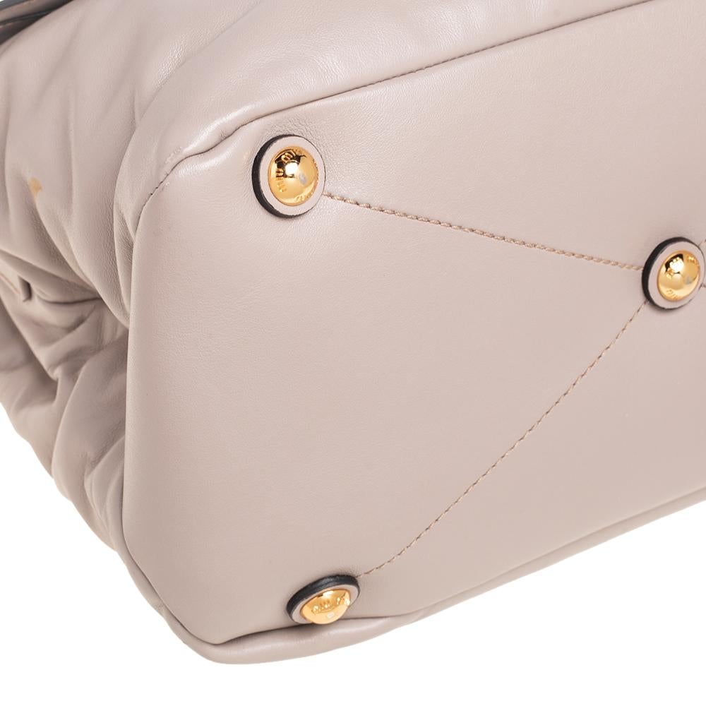 Miu Miu Old Rose Vitello Soft Leather Top Handle Bag In Good Condition In Dubai, Al Qouz 2
