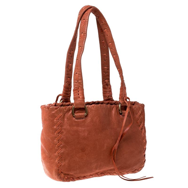 Women's Miu Miu Orange Leather Small Shoulder Bag