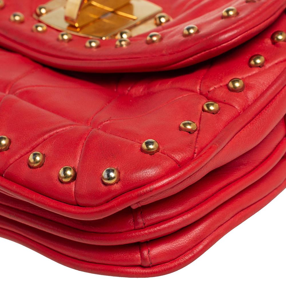 Miu Miu Orange Leather Studded Crossbody Bag For Sale at 1stDibs miu