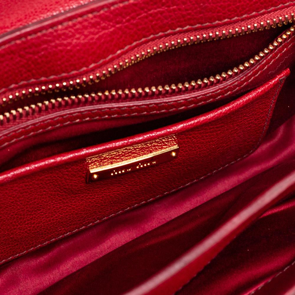 Women's Miu Miu Orange/Red Madras Leather Shoulder Bag