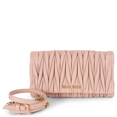 MIU MIU Orchidea pink leather MATELASSE QUILTED Shoulder Bag