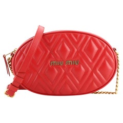 Miu Miu Oval Crossbody Bag Quilted Leather Small
