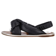 Miu Miu Padded Leather Slingback Sandals