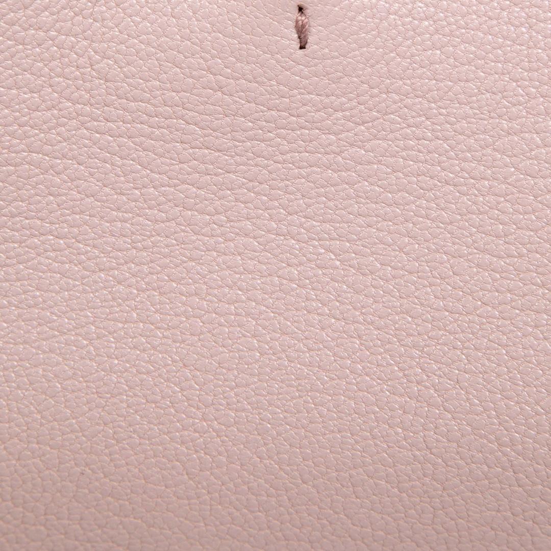 Women's Miu Miu Pale Pink Leather Madras Push Lock Tote
