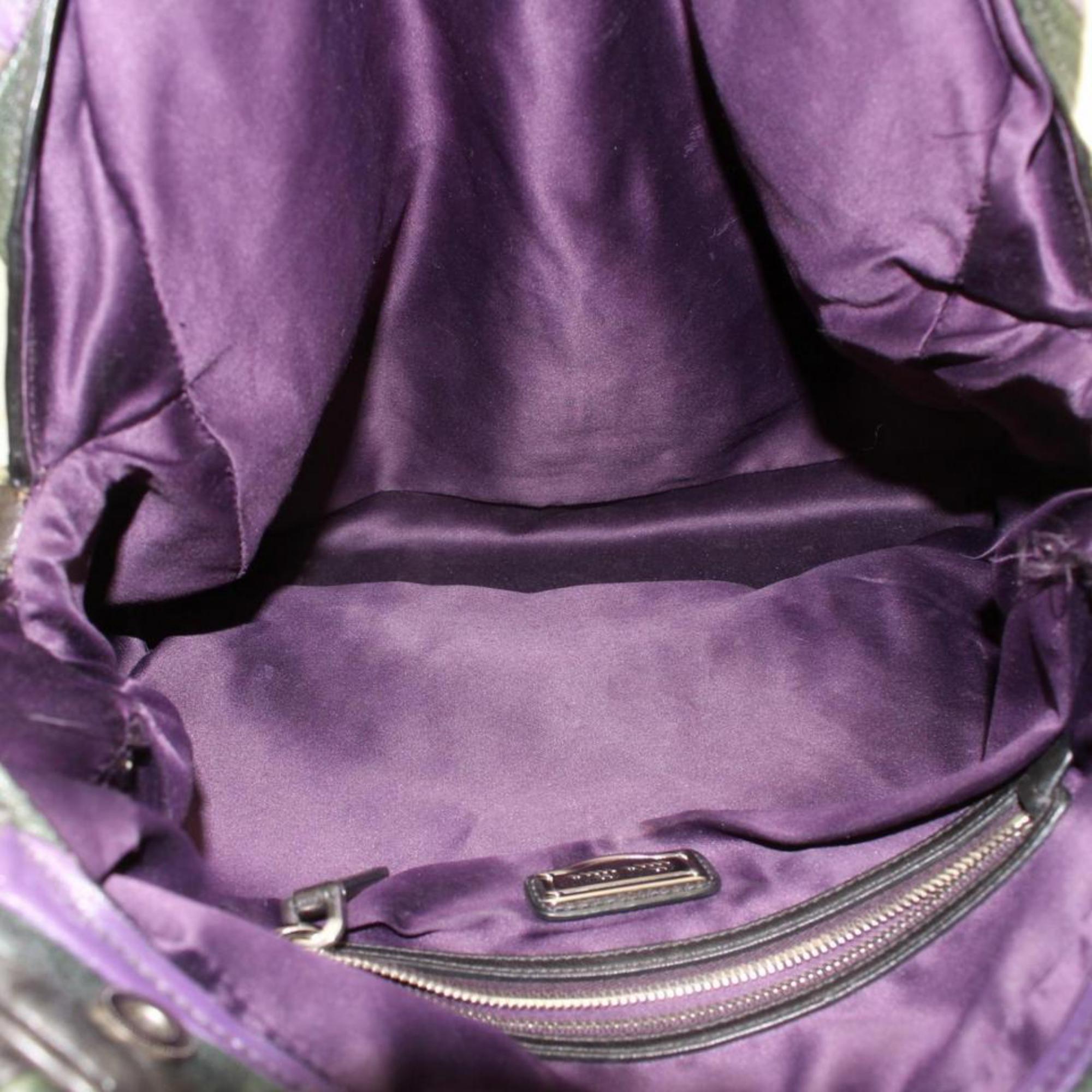 Gray Miu Miu Patchwork Hobo 869478 Multi Color Leather Shoulder Bag For Sale