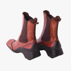 Miu Miu Patent Leather Ankle Boots - '90s