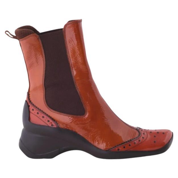 Miu Miu Patent Leather Ankle Boots - 
90s in vendita