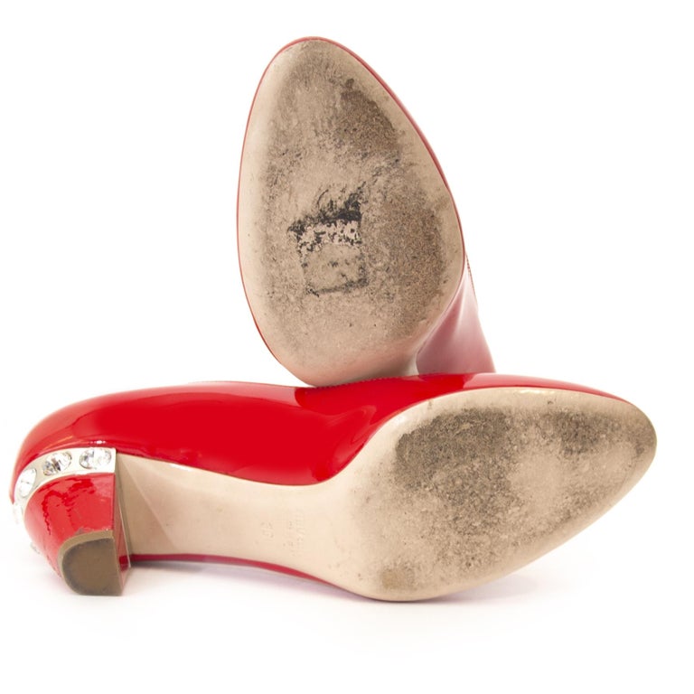 Miu Miu Patent Red Heels - size 36 at 1stDibs | miu miu red heels