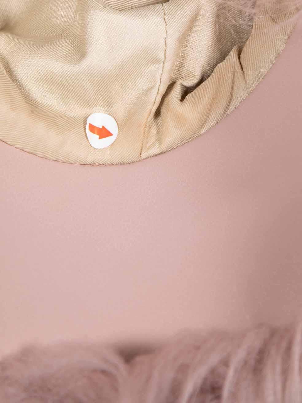 Miu Miu Pink Faux Fur Buckled Cap 1