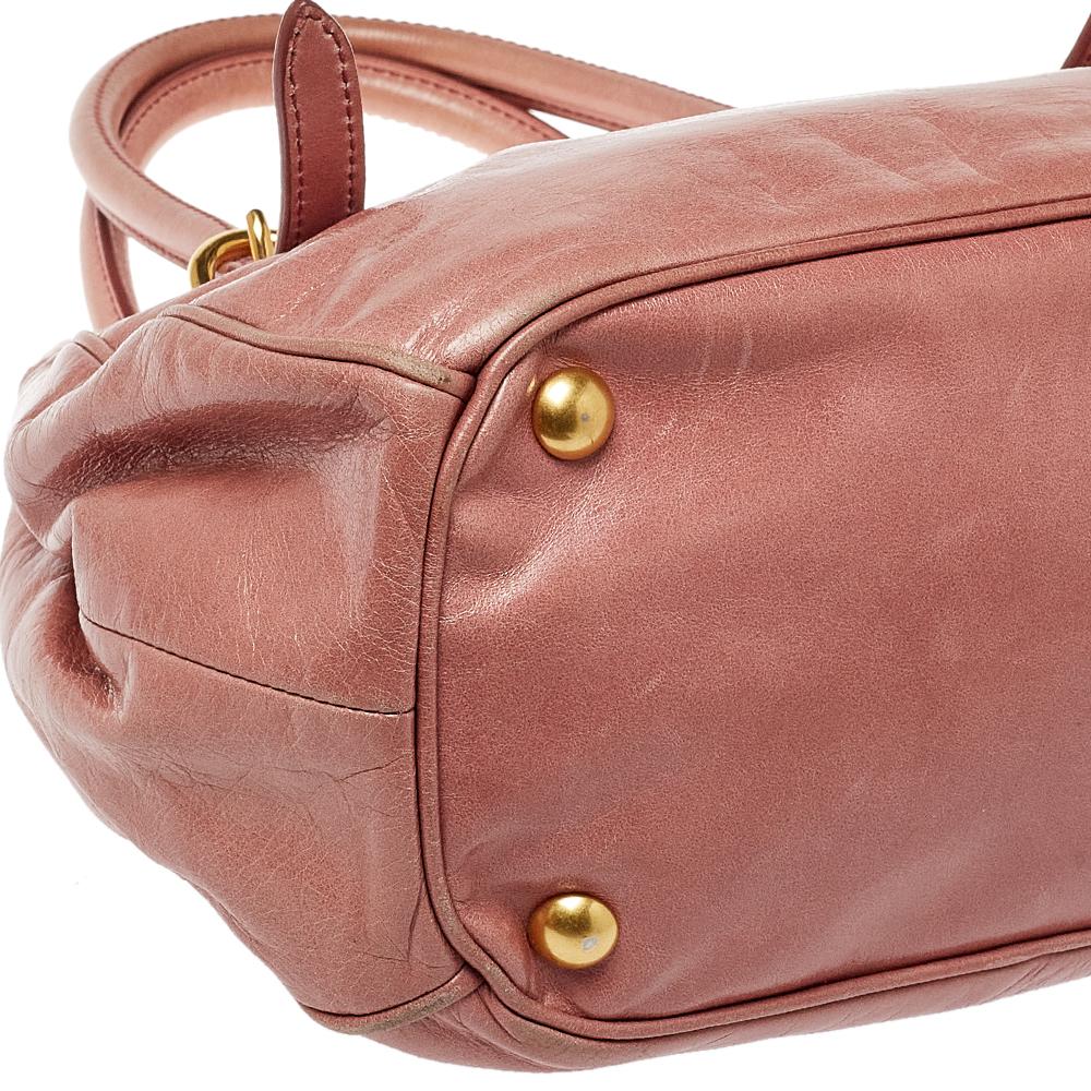 Miu Miu Pink Leather Bow Shoulder Bag 2