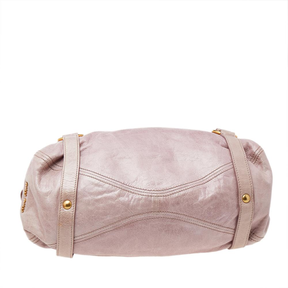 Miu Miu Pink Leather Bow Shoulder Bag 5