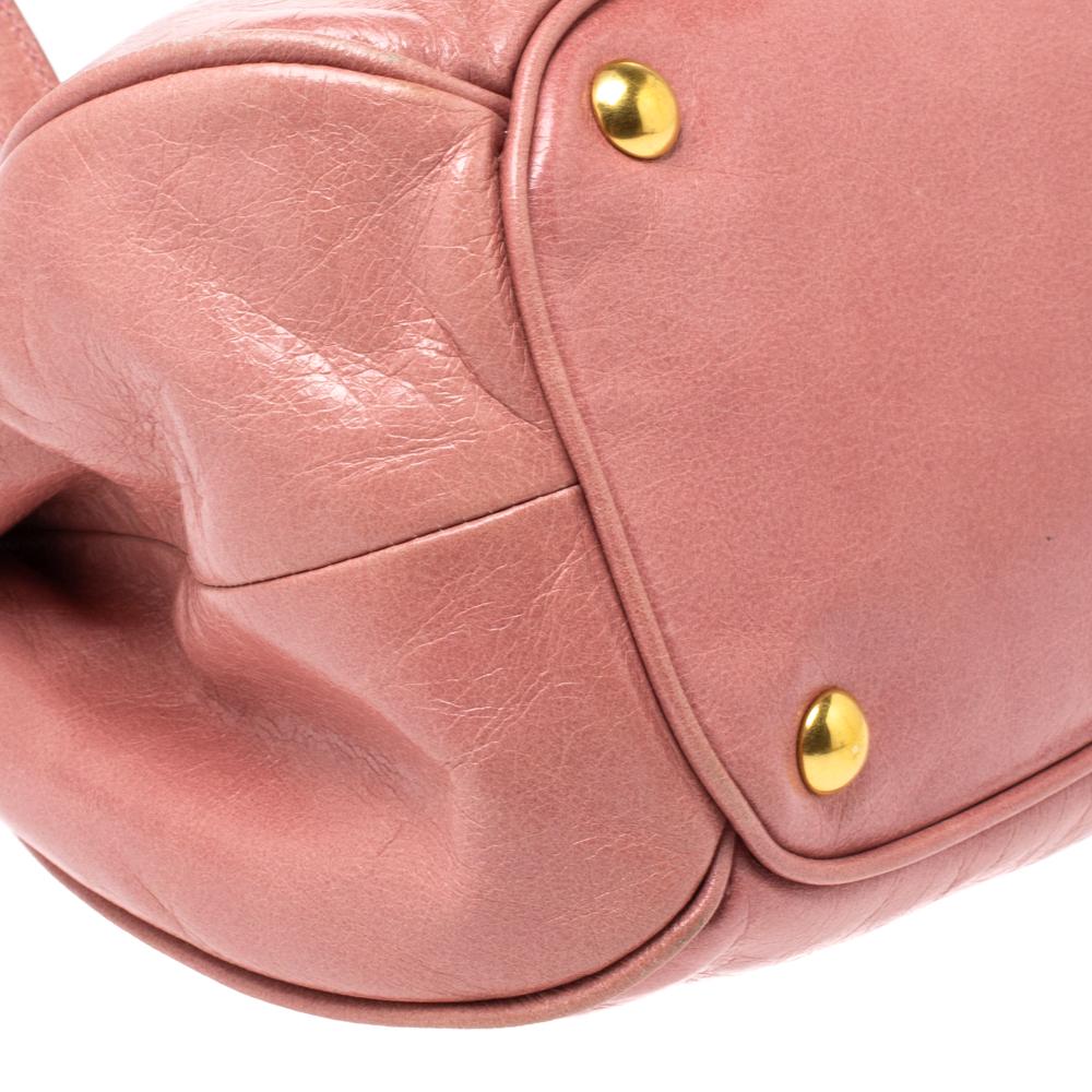 Miu Miu Pink Leather Bow Shoulder Bag 2