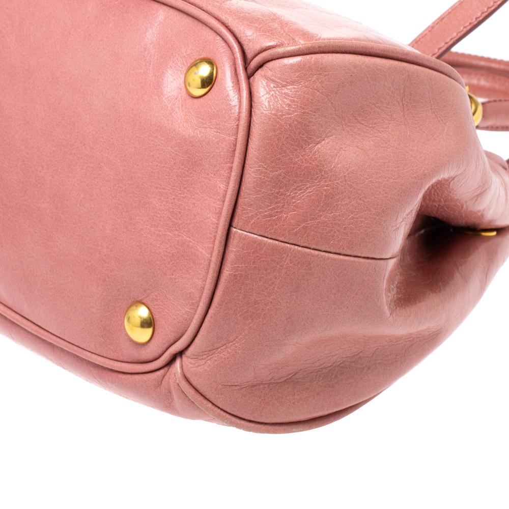 Miu Miu Pink Leather Bow Shoulder Bag 3