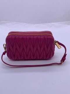 Miu Miu Pink Leather Camera Shoulder & Crossbody Bag