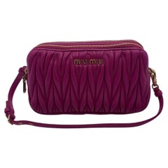 Miu Miu Pink Leather Camera Shoulder & Crossbody Bag