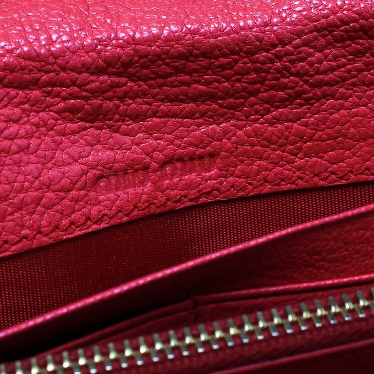 Miu Miu Pink Leather Continental Wallet For Sale at 1stDibs | pink miu ...