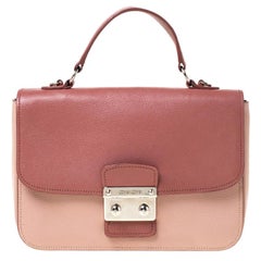 Miu Miu Pink Leather Madras Crossbody Bag