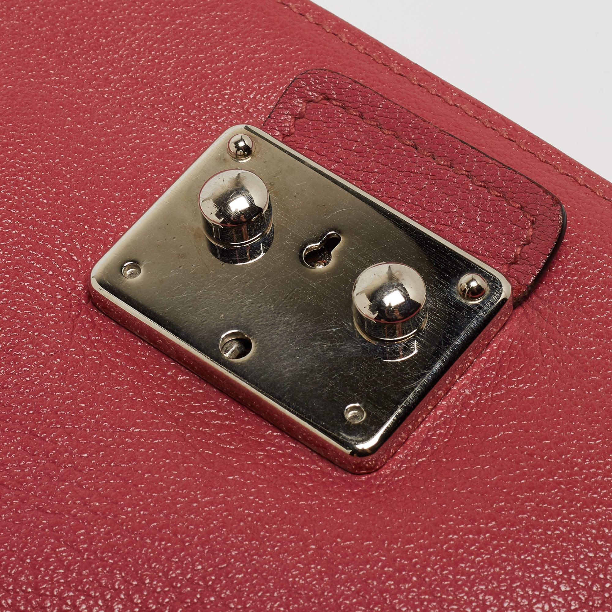 Miu Miu Pink Madras Leather Pushlock Flap Crossbody Bag For Sale 1