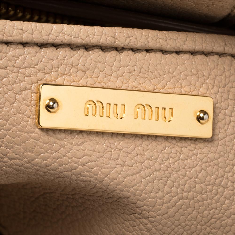 Miu Miu Pink Madras Leather Tote 3