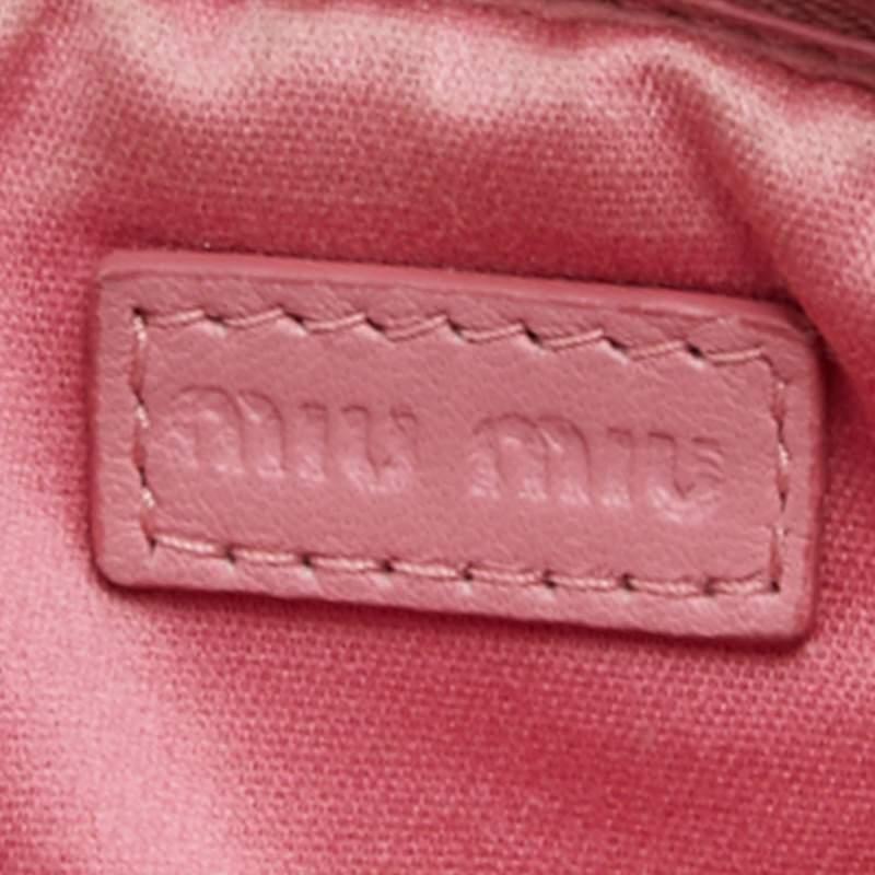 Miu Miu Pink Matelasse Leather Double Zip Crossbody Bag 2