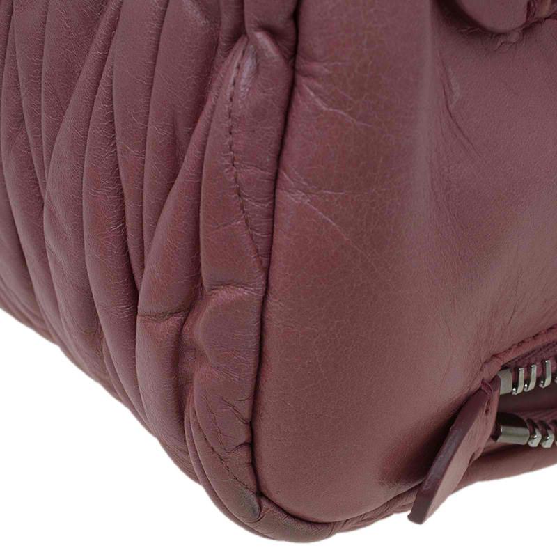Miu Miu Pink Matelasse Leather Top Handle Bag 5