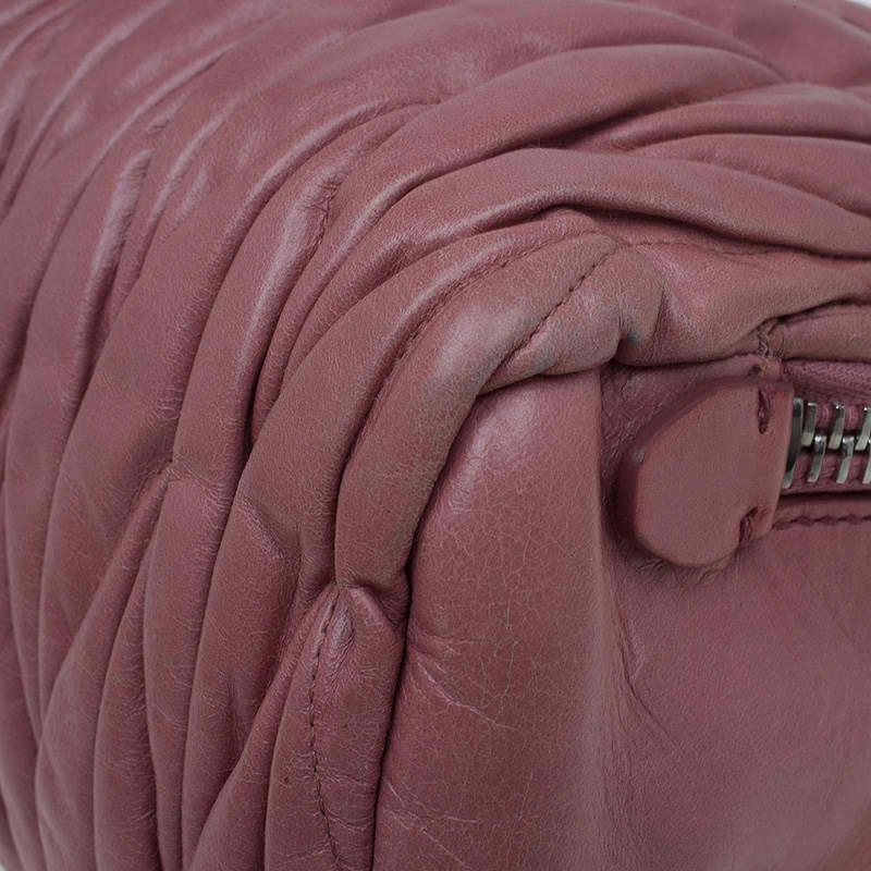 Miu Miu Pink Matelasse Leather Top Handle Bag 7