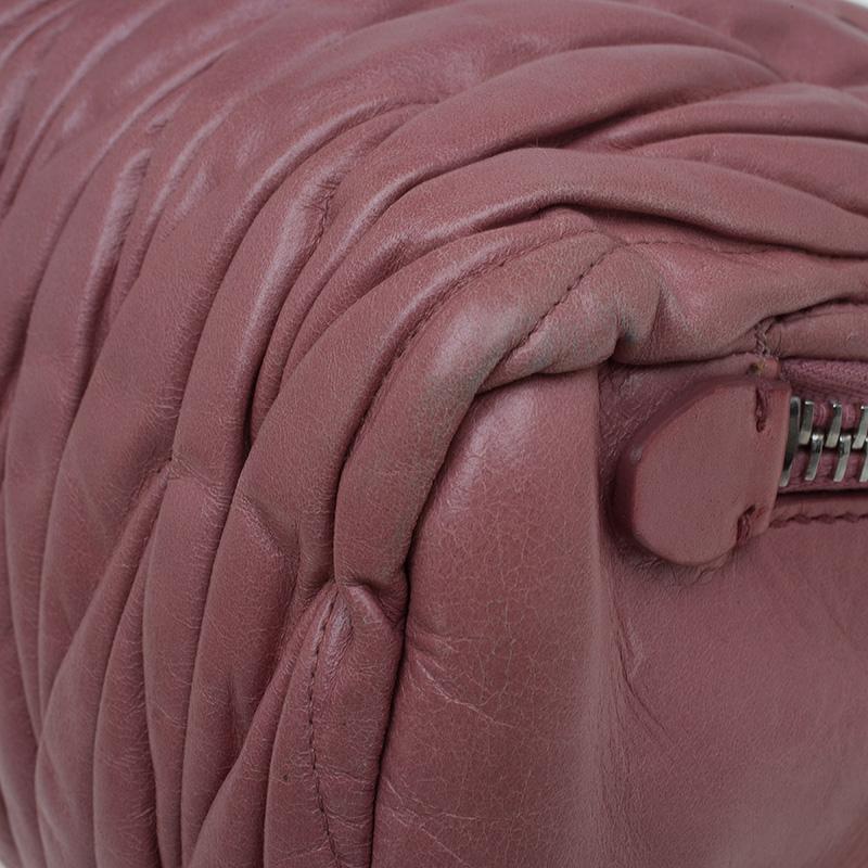 Miu Miu Pink Matelasse Leather Top Handle Bag 8