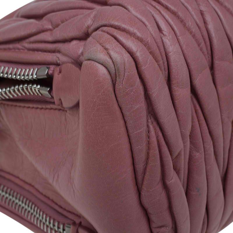 Miu Miu Pink Matelasse Leather Top Handle Bag 8