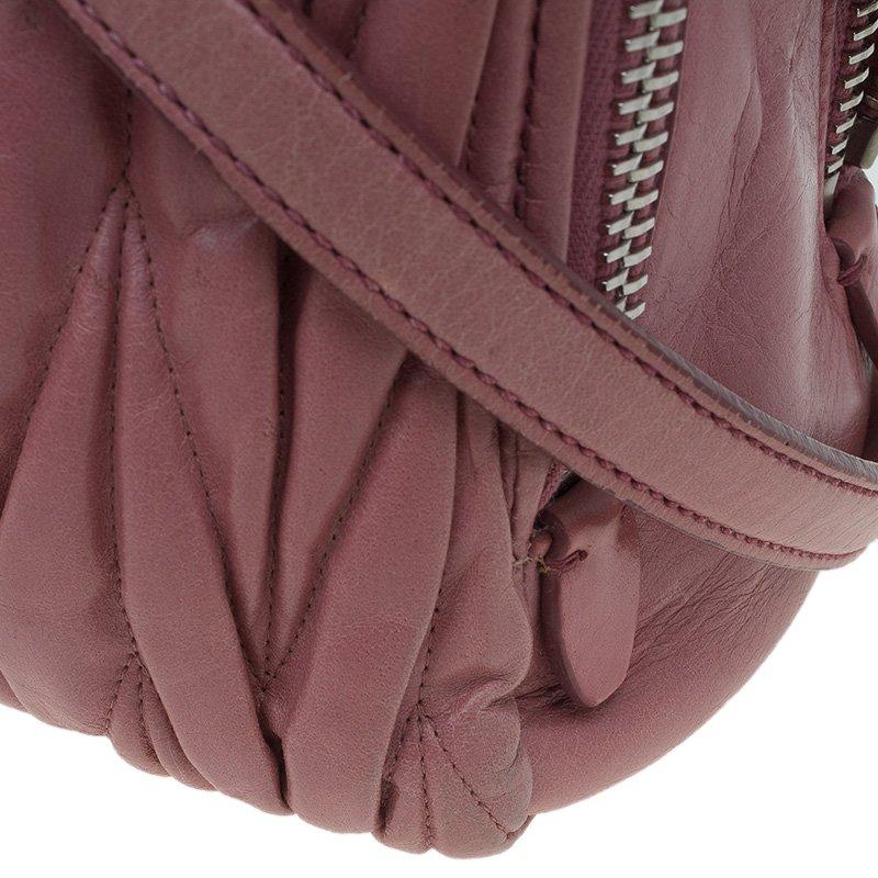 Miu Miu Pink Matelasse Leather Top Handle Bag 4