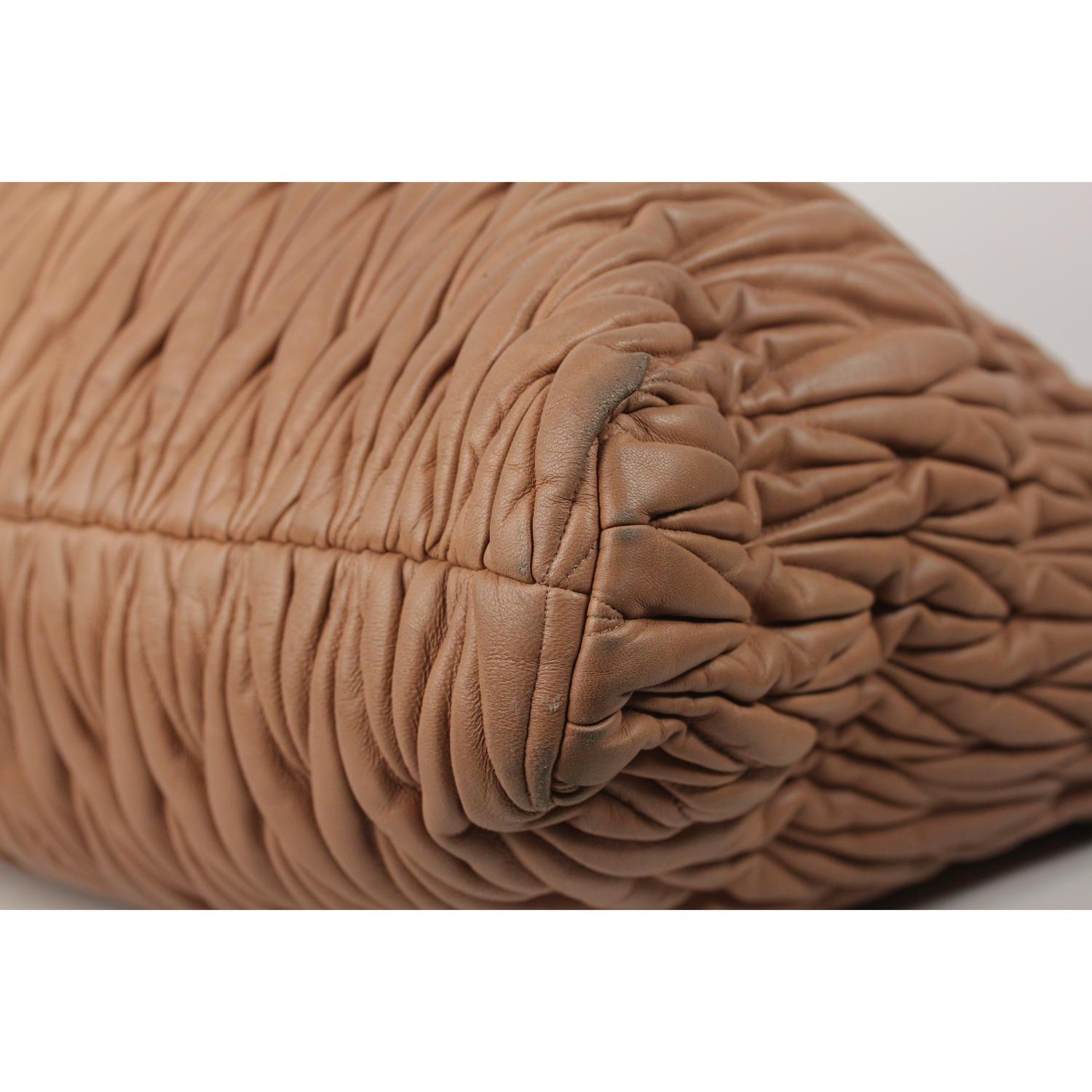 Miu Miu Pink Matelassé Quilted Nappa Leather Frame Tote Bag 4